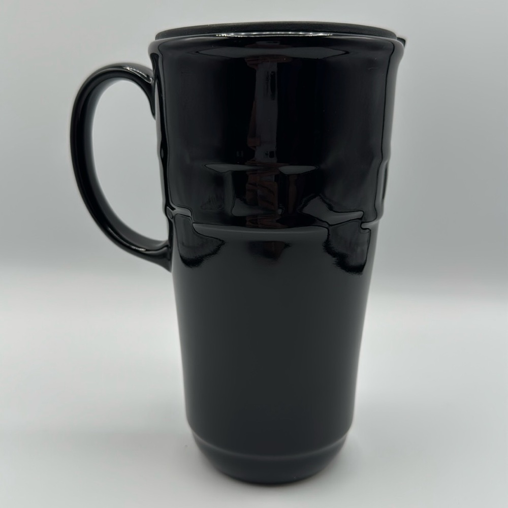 Longaberger | Woven Traditions Travel Mug 🖤Ebony🖤 EUC